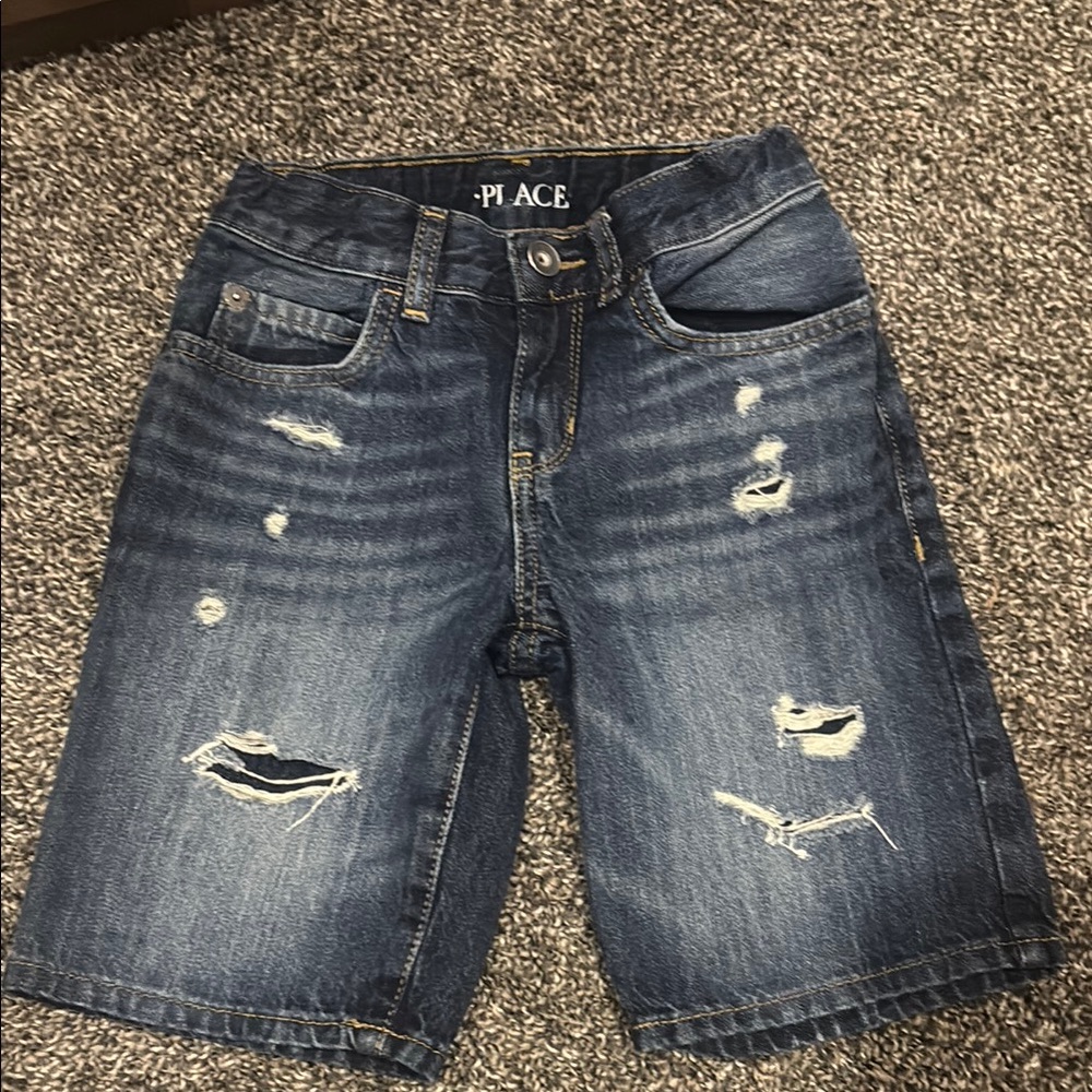 Boys Children’s Place Dark Blue Denim Shorts